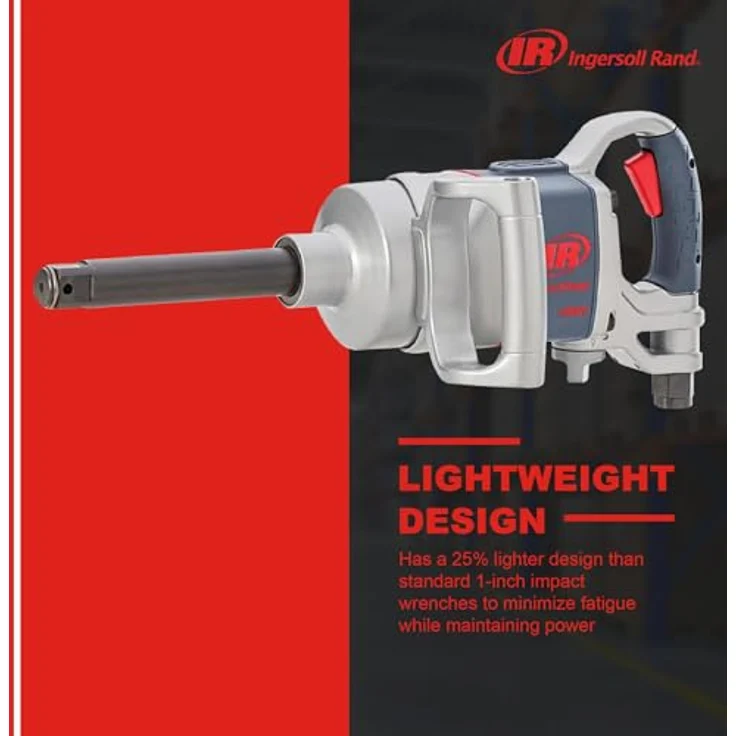 Ingersoll-Rand 2850MAX-6 Druckluft-Schlagschrauber, 1 Zoll, Verlängerter Amboss, 6 Zoll Verlängerung, Leichtes Design, 2847 Nm Drehmoment und 5500 U/min, Verstellbarer Griff, Robustes und langlebiges Profi-Werkzeug – Bild 5