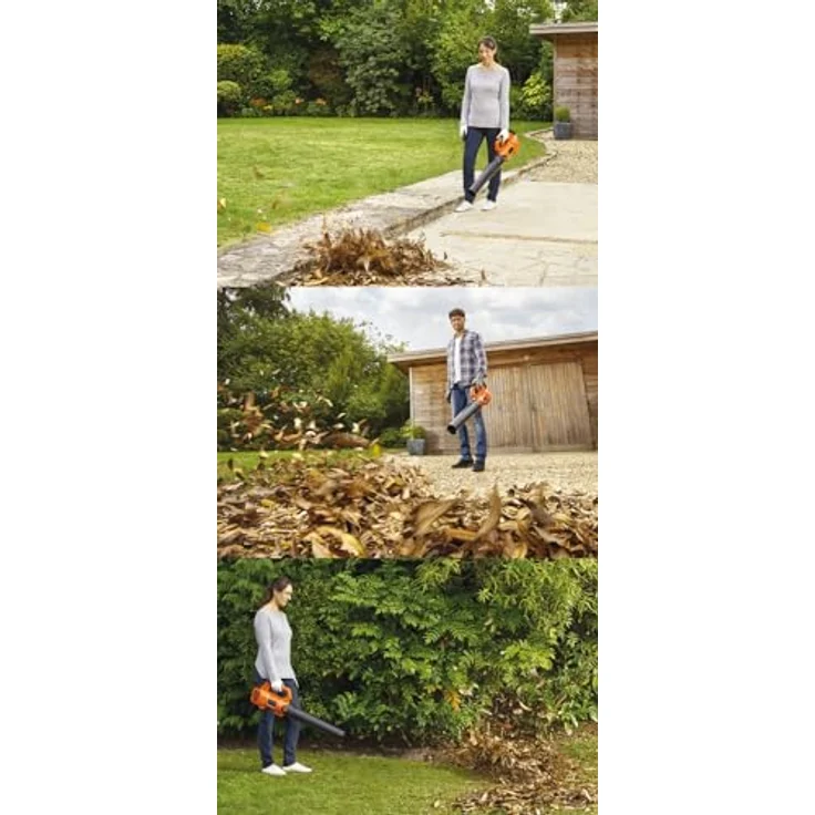 Black und Decker Akku-Axial-Gebläse BCBL200L-QW, 18Volt Laubgebläse, orange-schwarz Laubbläser – Bild 8