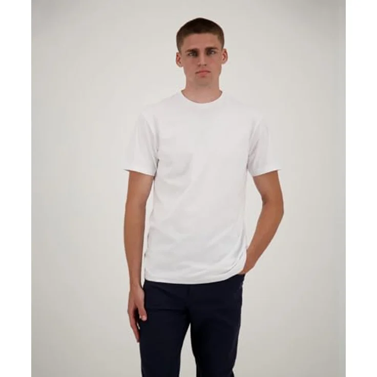 Ragman Herren T-Shirt, 2er-Pack, kurzarm, Rundhalsausschnitt, Uni Design, weiss, (XL) – Bild 4