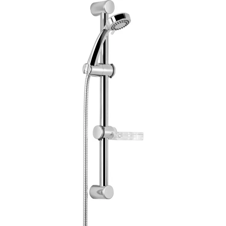 TRIZERATOP Duscharmatur Dusch-Set, 3 Funktionen Regen-Hydromassage, Chrom, inkl. anti-calc Handbrause und Seifenschale