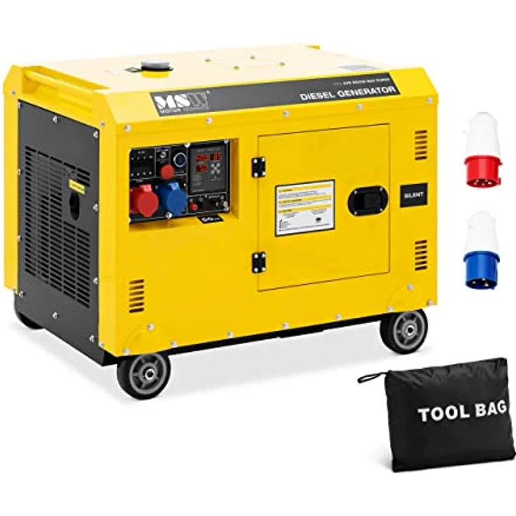 MSW Diesel-Stromgenerator 8500 W, Notstromaggregat mit 30 L Tank, 240/400 V, dreiphasig, mit AVR Euro 5 – Bild 1