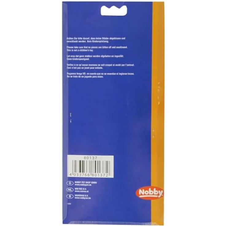 Nobby Plüschvogel Katzenspielzeug mit Glöckchen am langen Gummiband zur Befestigung am Türrahmen, 1 Stück – Bild 2