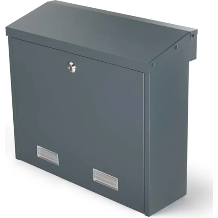 SafePost Safepost 925 Zaunbriefkasten, anthrazitgrau, feinstruktur matt, mit Entnahme hinten – Bild 2