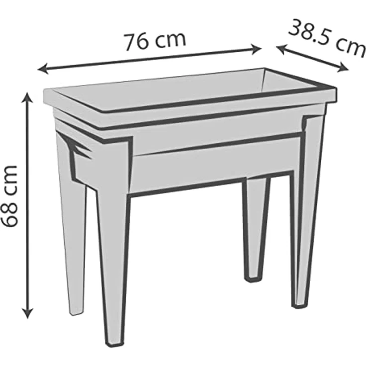 EDA Hochbeet VEG&Table City taupe, 57L – Bild 6