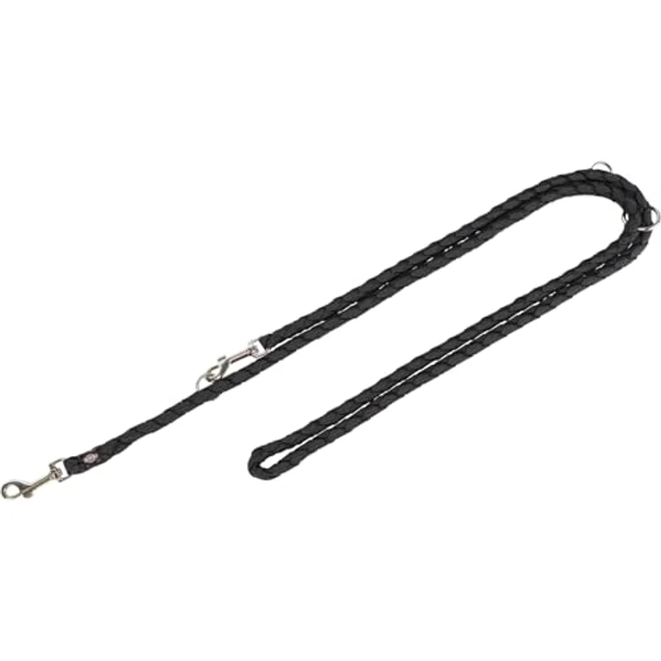 TRIXIE Hundeleine Cavo V-Leine S–M, 2,00 m ø 12 mm in schwarz - verstellbare Leine für Outdooraktivitäten - für kleine bis mittelgroße Hunde – Bild 2