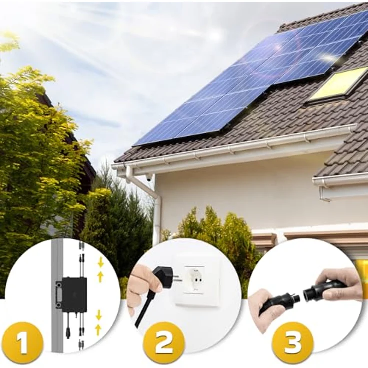 SUNNIVA Astro-E Mikro-Wechselrichter TM-L800Mi, 800 W für Balkonkraftwerk, IP67 wetterfest, Plug-&-Play, 2 MPPT, Bluetooth & WiFi, inkl. 5 m Anschlusskabel – Bild 3