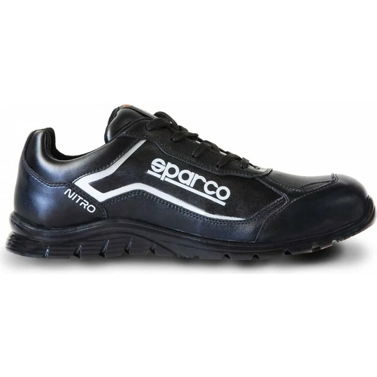 Sparco Nitro Mikko, Sicherheits-Schuhe S3 SRC, ultraleicht, atmungsaktiv, wasserabweisend, schwarz, Größe 36