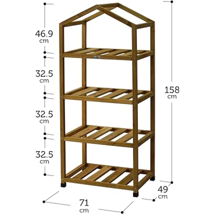 VegTrug Foliengewächshaus mit Holzrahmen & PE Cover, 100% FSC zertifiziert, verstellbare Holzleisten für optimales Pflanzenwachstum, Natural – Bild 4