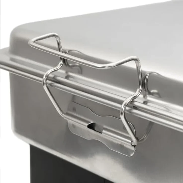 Mahlzeit Tischräucherofen Edelstahl, 47 x 27,5 x 20 cm, kompaktes Räucher-Set für Fisch, Fleisch und Gemüse, unabhängig betrieben mit Fondue-Brenner, inkl. Fettauffangschale und regulierbarem Rauchabzugsschieber – Bild 5