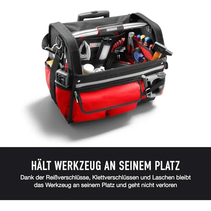 Facom Werkzeugtasche Werkzeug-Trolley, robust und vielseitig, schwarz – Bild 7