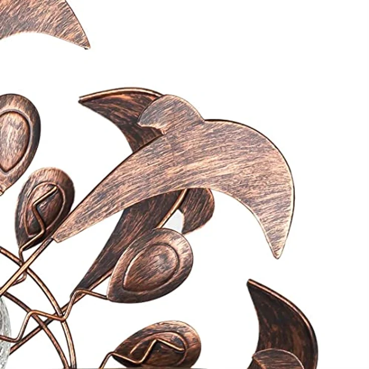 Kinetic Art Copper Dolphin Duett, Metall Windspiel mit 3D-Optik, Solarpanel und LED in Glaskugel, inklusive Bodenanker, wartungsfrei für den Garten – Bild 5