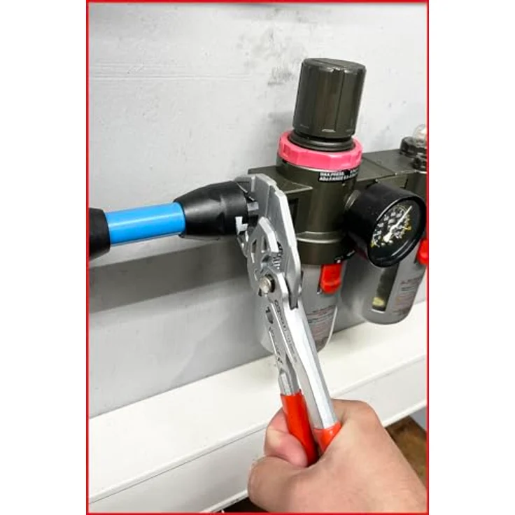 KS Tools 115.2301 Zangenschlüssel 180mm, mit Druckknopfverstellung und Sicherheitsklemmschutz, Chrom Vanadium – Bild 11