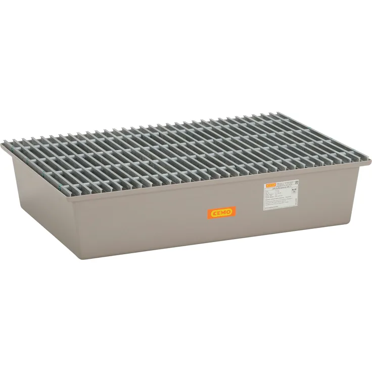 Cemo Auffangwanne 220 l, GFK mit GFK-Gitterrost, B x H x T: 128 x 29 x 85 cm, ohne Zulassung, 10391