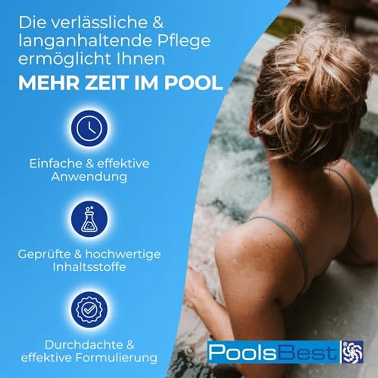 3 kg - PoolsBest® Chlor L 200g Tabletten 92% Aktivchlor langsamlöslich – Bild 8