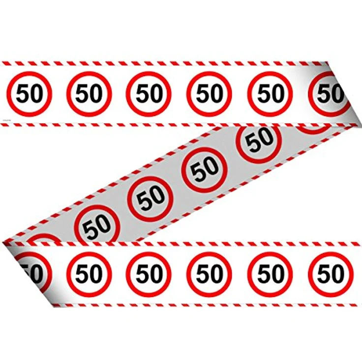 Folat Party-Absperrband VERKEHRSSCHILD 50 - 15m - Preisvergleich – Bild 2