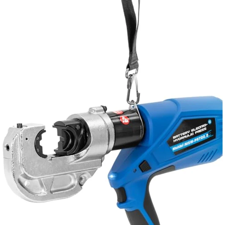 MSW Hydraulische Crimpzange, 16 bis 400 mm² mit 120 kN Presskraft, LED-Beleuchtung, blau – Bild 2