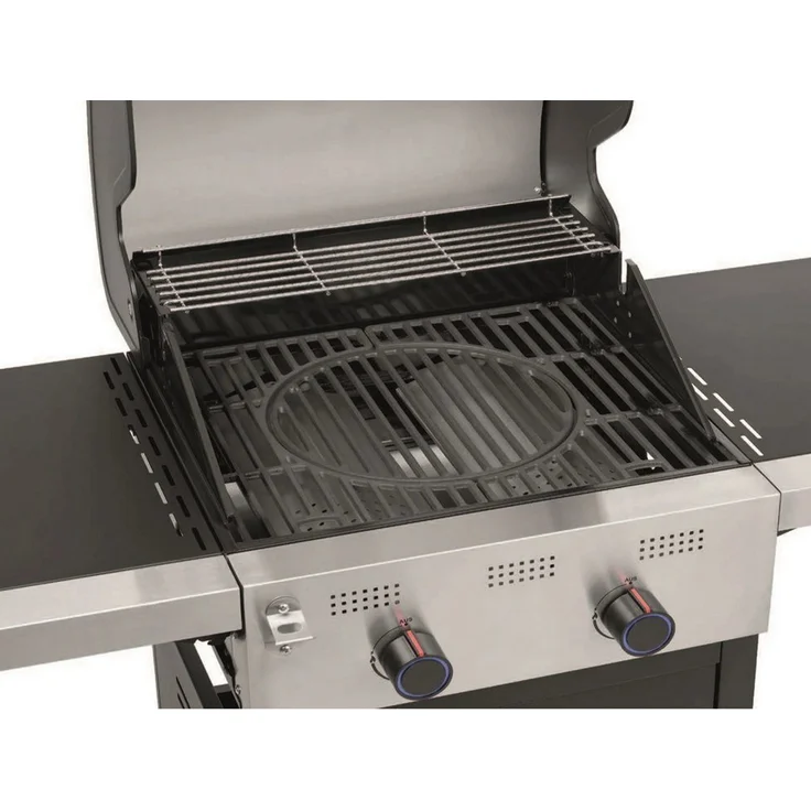 Tepro Gasgrill Keansburg 2 SE, 2-Brenner, Gussrost, abklappbare Seitenablagen – Bild 3
