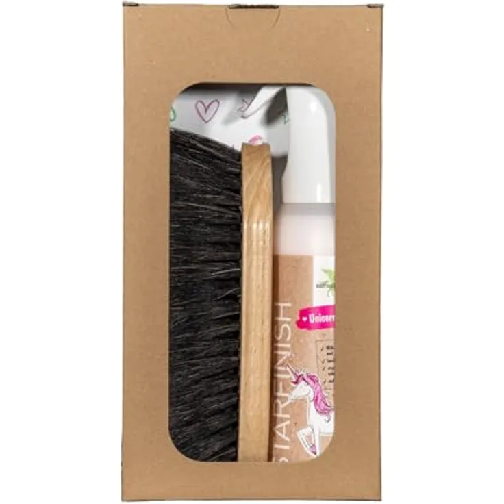 Bense & Eicke Fellpflege Geschenkset GlanzElse + StarFinish Unicorn-Edition, 500 ml, mit Glanzbürste und Mähnen- und Fellglanzspray