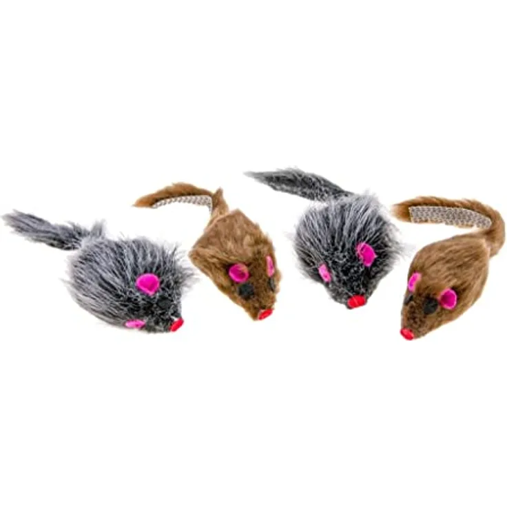 Karlie Plüsch Spielmäuse L: 5 cm schwarz-braun