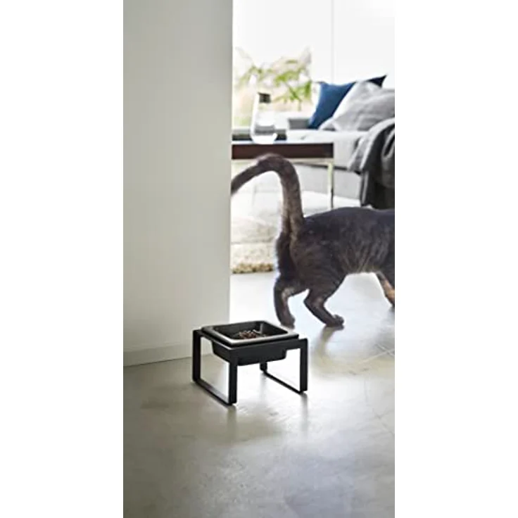 Yamazaki TOWER 5817 Futternapfständer einzeln, 300ML, Schwarz, Stahl/Keramik, Pet Food Bowl Stand, Single – Bild 2