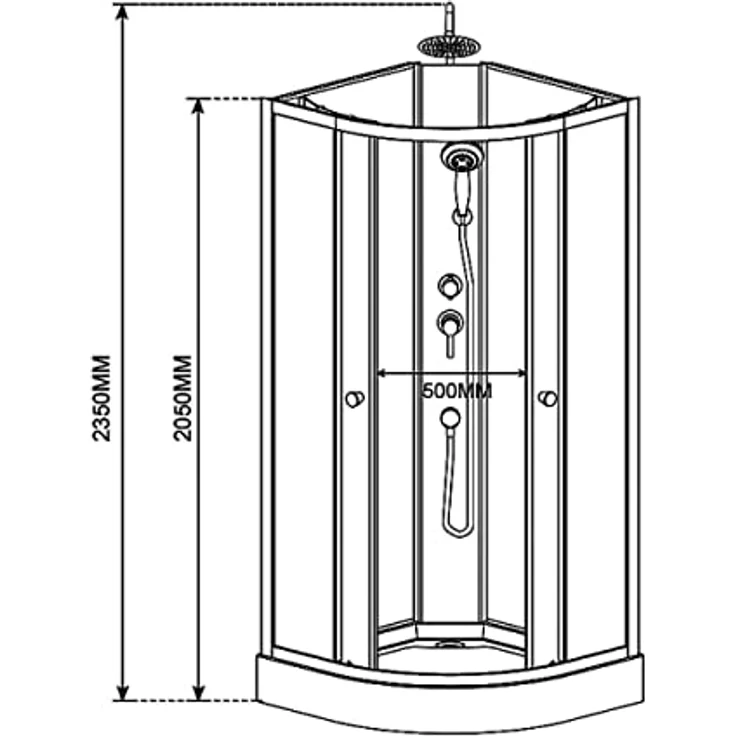 Komplettdusche Fertigdusche Duschkabine Komplettkabine 80x80 Duschtempel NEU – Bild 9