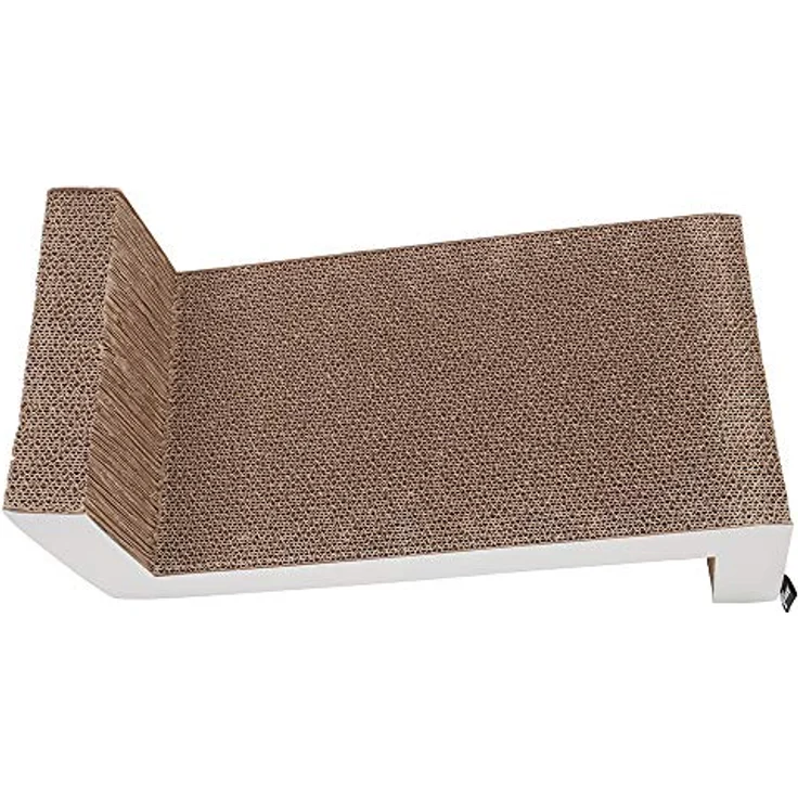 District 70 - 4727 - Sofa Kratzmöbel - Kratzbett aus Wellpappe - Größe S (60 x 28 x 18 cm), weiß – Bild 4