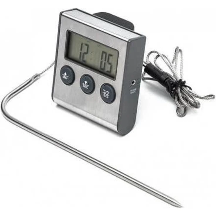 Viking Grillthermometer, digitales Edelstahl-Thermometer mit Messbereich bis +250°C und 1°C Genauigkeit