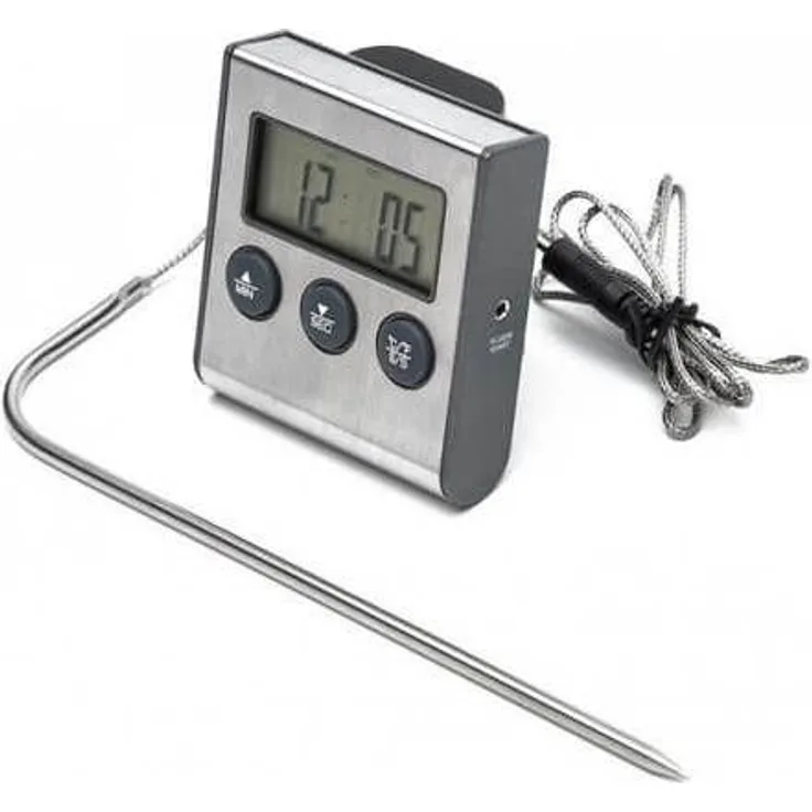 Viking Grillthermometer, digitales Edelstahl-Thermometer mit Messbereich bis +250°C und 1°C Genauigkeit