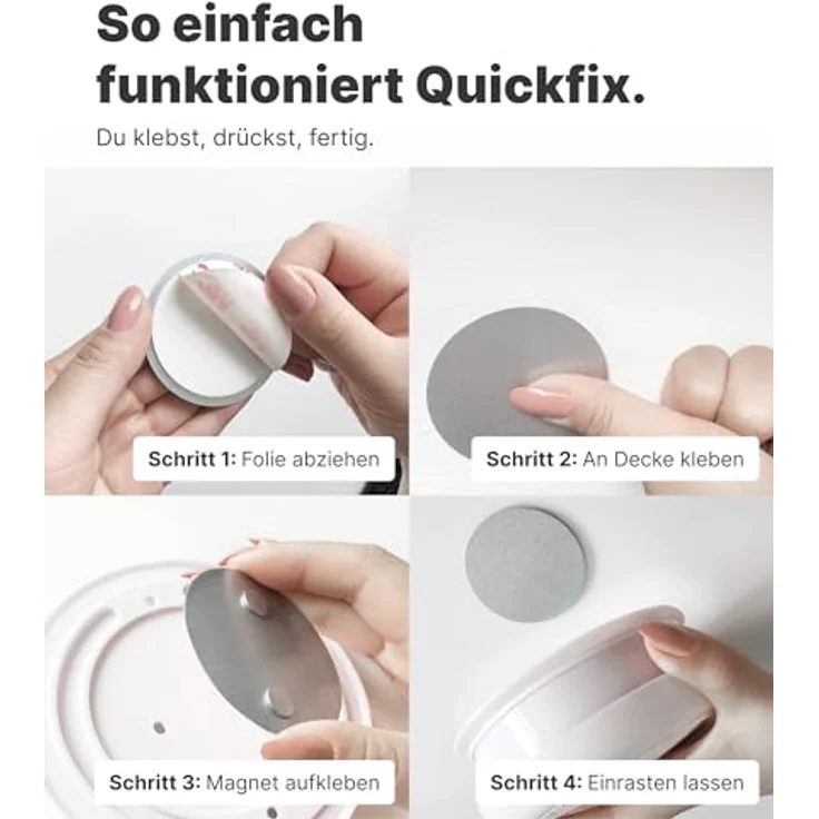 Nemaxx 5X Nemaxx NX1 Quickfix Magnet für Rauchmelder, Funkrauchmelder, Rauchmelder - Top Qualität - Extra stark – Bild 5