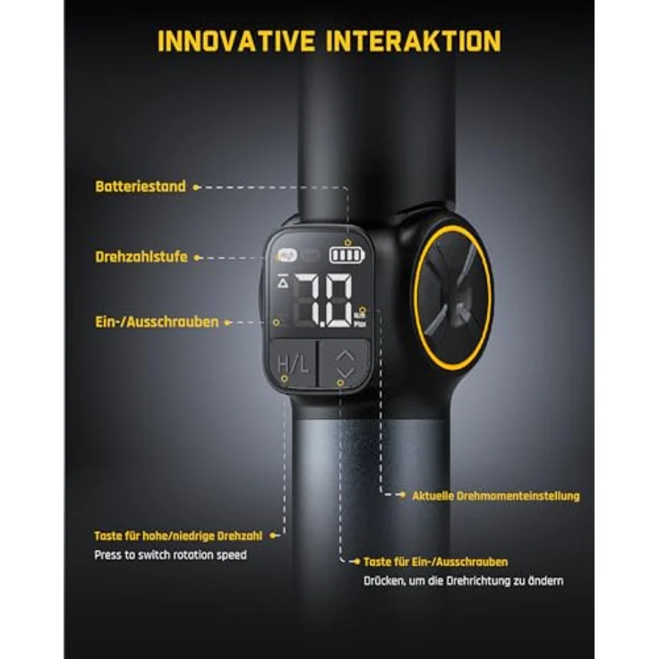 Fanttik Elektro-Schraubendreher S1 Apex, 250 U/min, 8 Nm, Komplettset mit Faltgriff und 20 S2-Bits – Bild 2