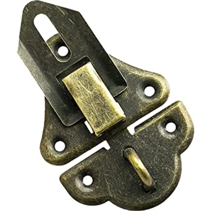 HMF 6495 Vintage Spannverschluss mit Schlossöse | 35 x 50 mm | Bronze – Bild 3