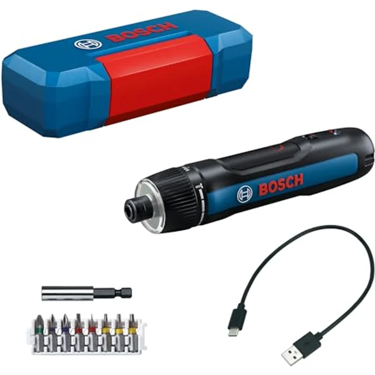 Bosch Professional Akkuschrauber Bosch GO 3 (inkl. 8-teiligem Bit-Set, Bitaufnahme, USB-C-Kabel, Mini-Koffer) - Preisvergleich – Bild 1
