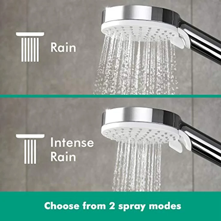 hansgrohe Duschsystem Crometta S 240, Duschset mit Thermostat, Duschkopf, Duschschlauch, Brausestange, Regendusche mit 1 Strahlart, Chrom – Bild 5
