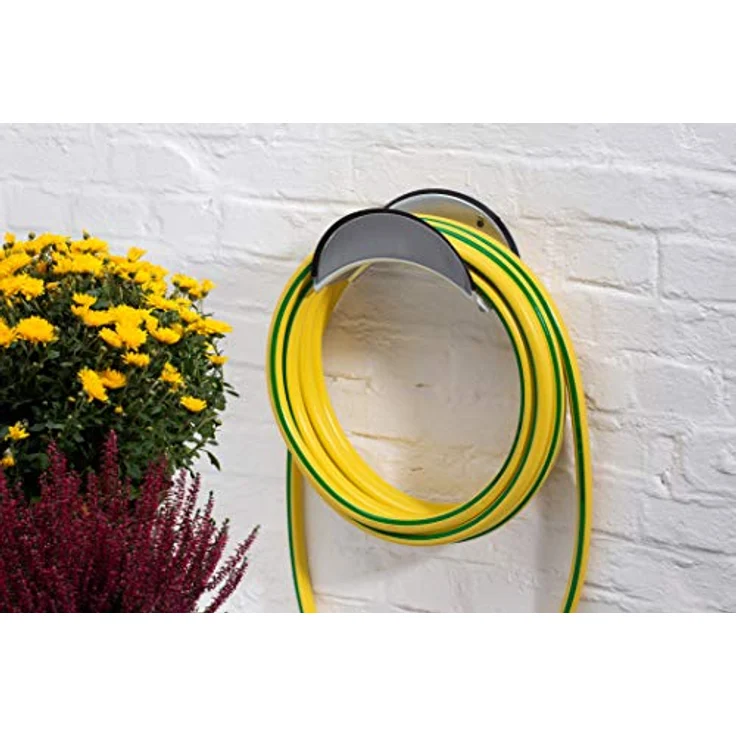 Meister Schlauchhalter - Aus verzinktem Stahl - Mit Kantenschutz - Geeignet für 25 m Schlauch (1-2 Zoll) - Wandschlauchhalter - Aufhängemöglichkeit für Gartenschlauch - Schlauchhalterung - 9926050 - Preisvergleich – Bild 4