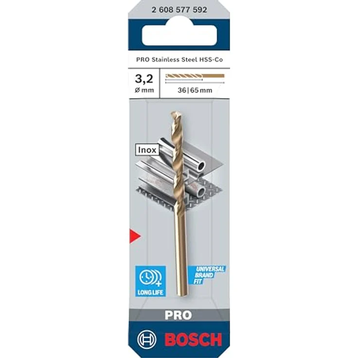 Bosch Accessories 2608577592 Metall-Spiralbohrer, HSS-Co mit Kobalt für präzises Bohren in Edelstahl, hohe Lebensdauer – Bild 2