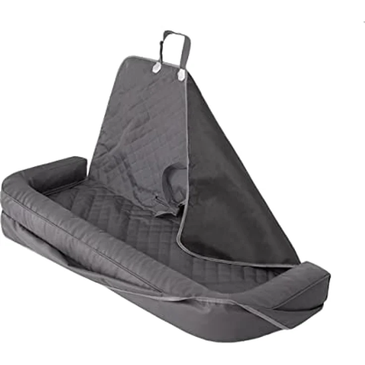 DOGGY Hundeautositz, Hundebox, Hundebett, Transportboxen, Rückbank, Hundedecke, Hundekörbchen, Katzenbett für kleine Hunde, 135 x 45 cm, wasserdicht, in Graphit Oxford - Preisvergleich – Bild 3