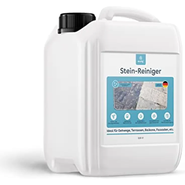 eco:fy Stein-Reiniger Naturstein-Reiniger für Sandstein, Klinker, Beton, 1-Liter, einfache Anwendung, selbsttätige Wirkung