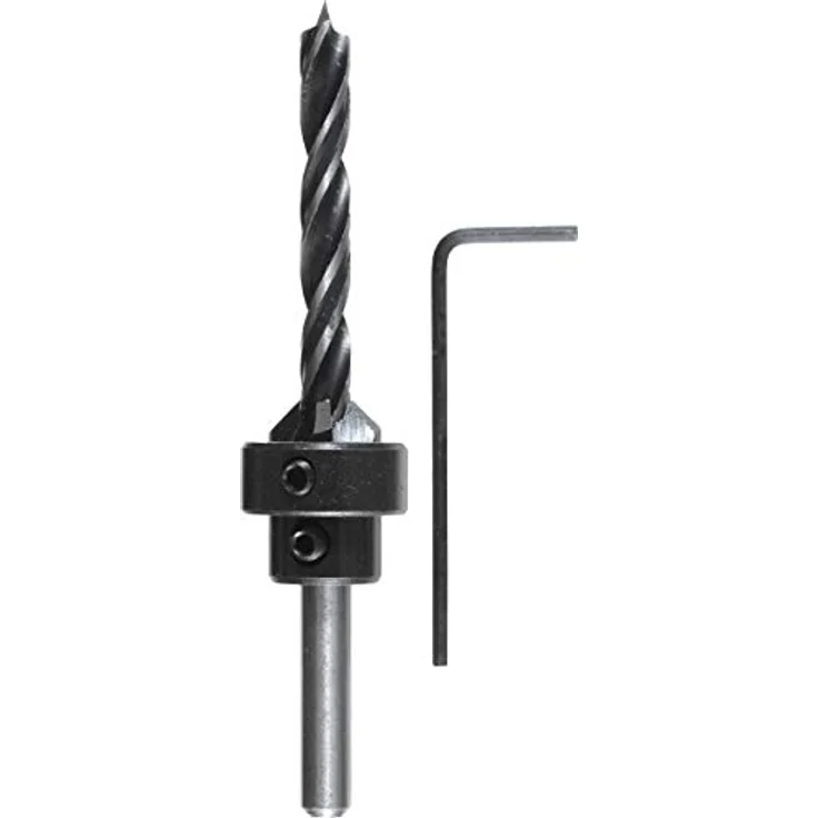 Kwb 513103 Aufstecksenker 5-teilig, zylindrischer Holzspiralbohrer mit verstellbarem Tiefenstop für Weich- und Hartholz – Bild 1