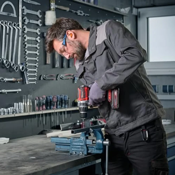 Einhell Professional Akku-Schlagbohrschrauber TP-CD 18/70 Li-i BL, 18 V, Brushless, 70 Nm, 2-Gang, inkl. 2x 2,0 Ah Akkus und Ladegerät, E-Case – Bild 4