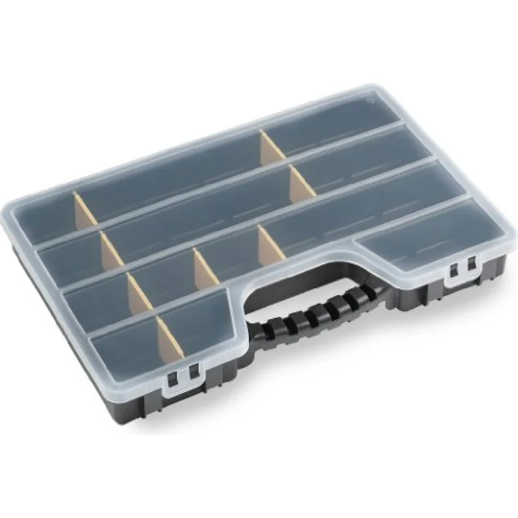 Terry Pro Organizer Minikoffer für 24, 18 Fächer mit sicherem Doppelschloss, transparenter Deckel und farbigen Trennwänden, Made in Italy – Bild 3