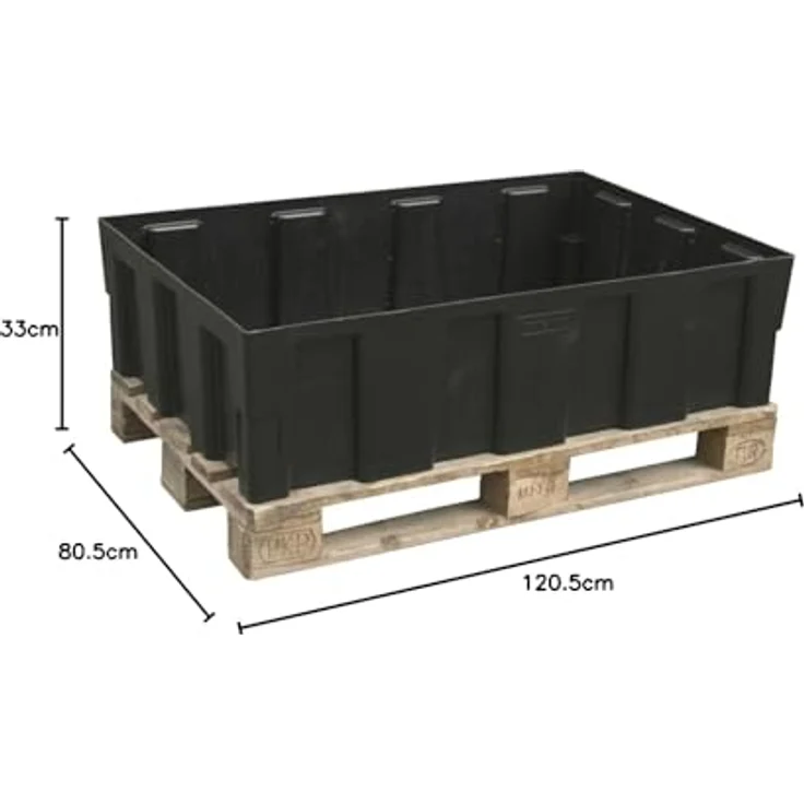 CEMO EURO-PE-Auffangwanne 250/2, 250 l Auffangvolumen mit Zulassung, Außenmaße 1205 x 805 x 330 mm – Bild 3