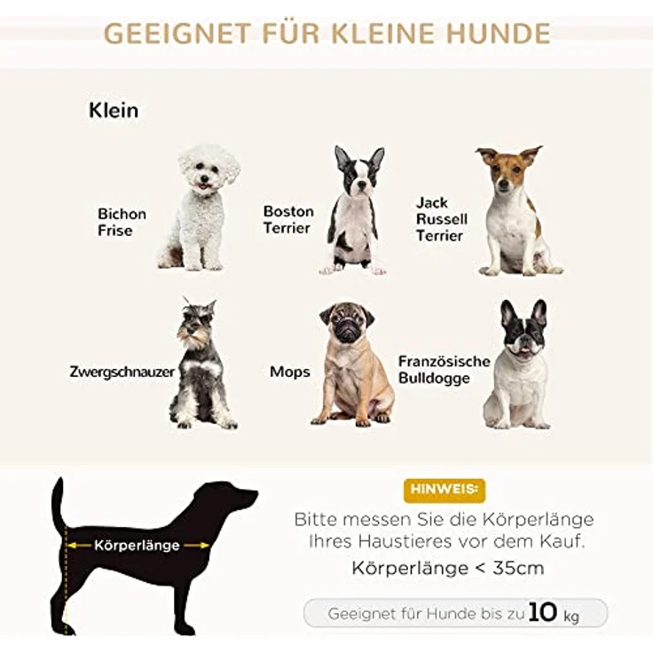 Pawhut Haustiersofa mit Matte, Hundebett, Hundematte, Hundesofa mit Lagerraum, Naturholz+Plüsch, Hellgrau, 76 x 45 x 41,5 cm – Bild 4