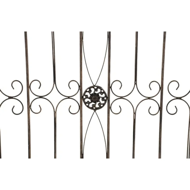 CLP Rankhilfe Mangold, flexibler Gartenzaun aus Eisen, 124 cm breit, rustikaler Zaun mit liebevollen Verzierungen – Bild 4