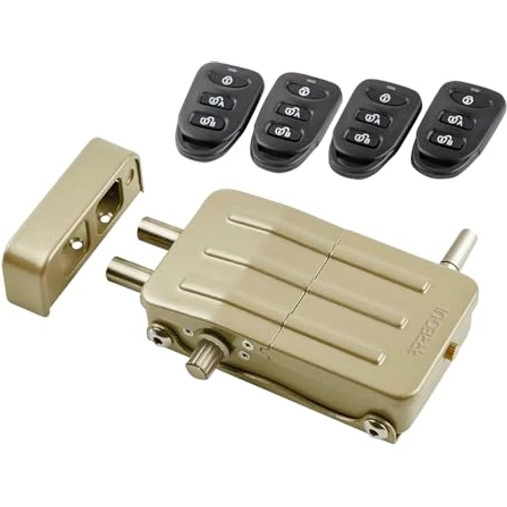 Arregui CI10D Sicherheitsschloss, unsichtbar, mit 4 Fernbedienungen, goldfarben – Bild 2