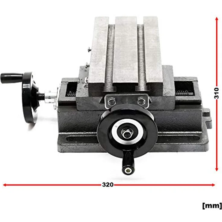 Wiltec - 2-Achsen Kreuztisch 220x100mm Frästisch Koordinatentisch Bohrtisch Fräsständer – Bild 3