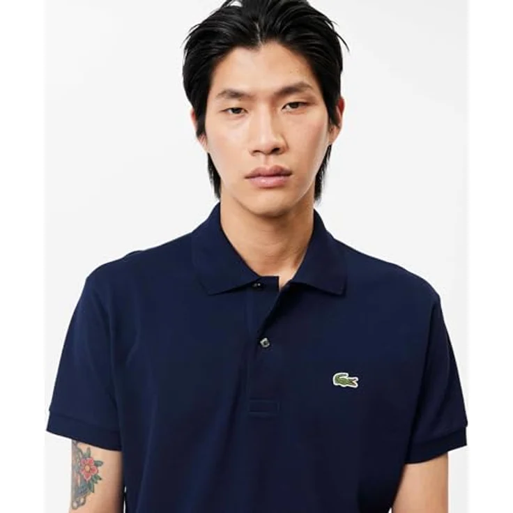 Lacoste L.12.12 Poloshirt aus Baumwoll-Petit-Piqué, zeitlos-schickes Design, klassisch (blau) – Bild 6