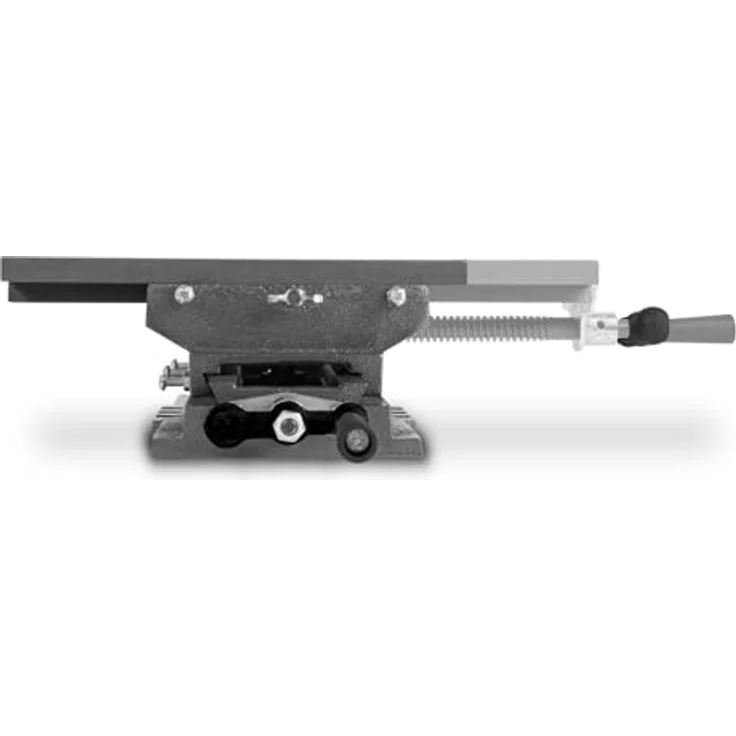 EBERTH BV3-5BT, Schraubstock Kreuztisch aus Gusseisen und Stahl, Arbeitstisch 120 x 230 mm, Arbeitshöhe 100 mm, 2 Achsen für präzise Bohr- und Fräsarbeiten – Bild 4