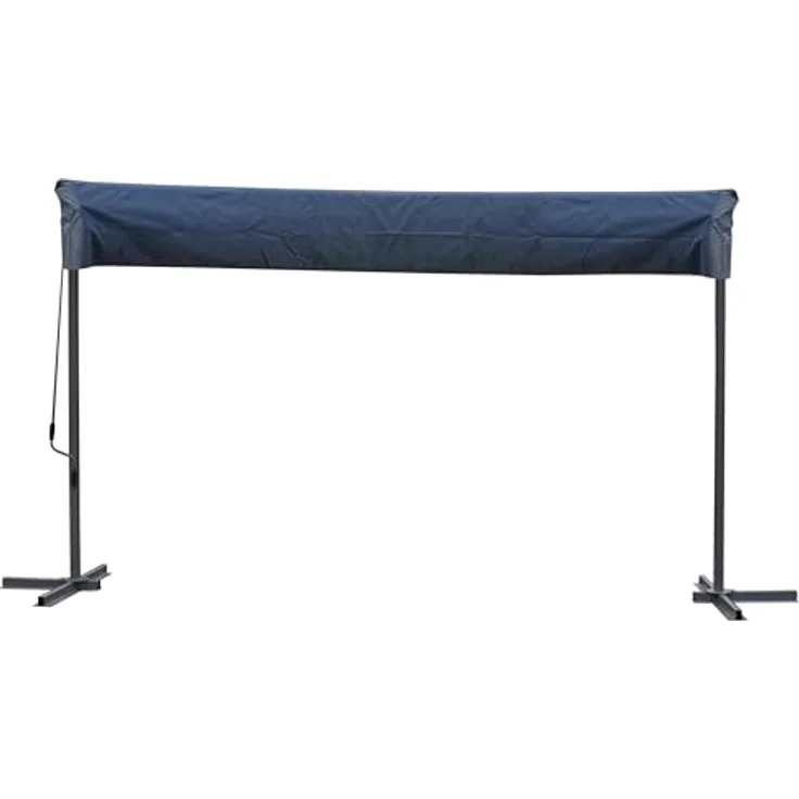 QUICK STAR 3m Schutzhülle für Stand Markisen, PVC-TARP Gewebe 350g/m², wasserdicht und salzwasserresistent, Grau, 312x45cm – Bild 1