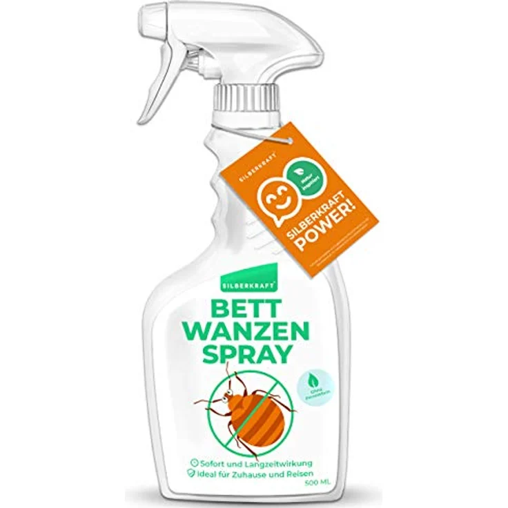Silberkraft Bettwanzenspray 500 ml für Matratzen und Betten, effektiv Bettwanzen bekämpfen, hilfreiches Anti-Bettwanzen-Mittel gegen Bettwanzen und Ungeziefer – Bild 1