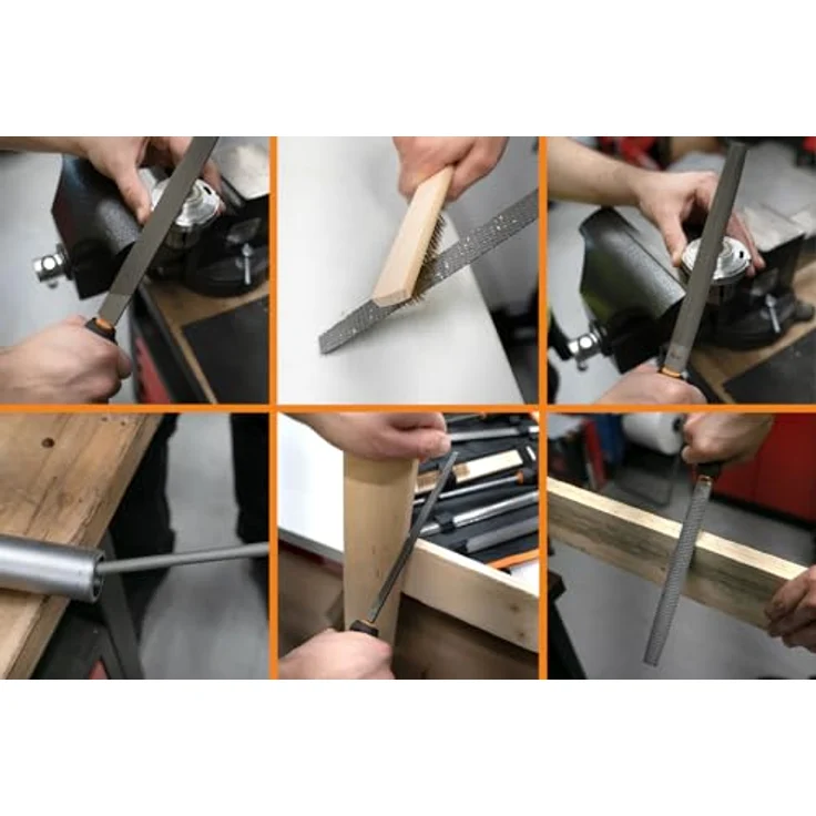 KS Tools CHAMPION Feilen-Satz 7-tlg. für Werkstatt und Haushalt, inkl. Metallbürste und Aufbewahrungstasche – Bild 5